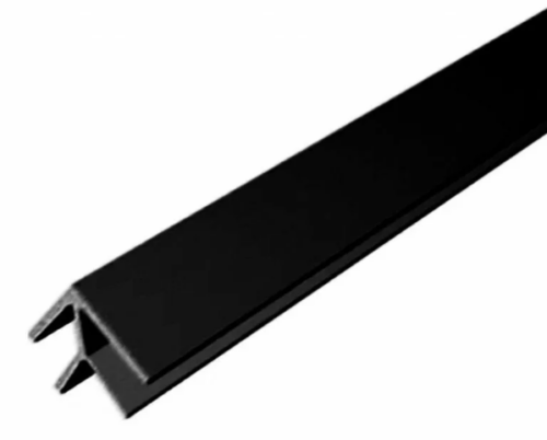 Планка для стеновой панели 600мм. угловая универсальная (ёлочка) 6 мм. ЧЕРНАЯ 1080