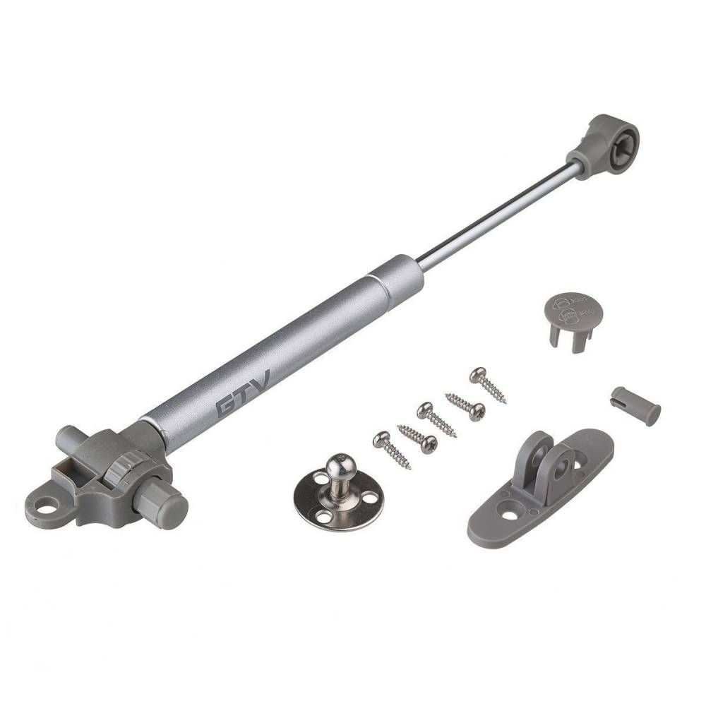 Подъёмник газовый с амортизатором 150N GTV, алюминий 15955