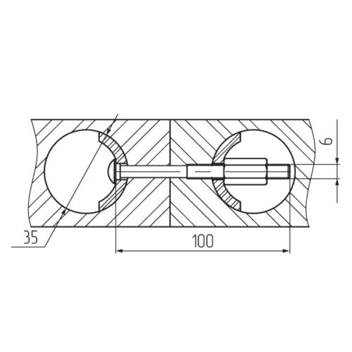 Стяжка для столешниц 150мм 8438
