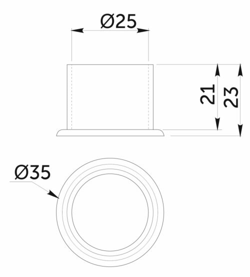 Заглушка наруж. трубы d25 (514) пластик, черный AKS 19119