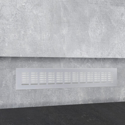 Решетка вентиляционная 480х60мм серебро алюминий AKS 47689