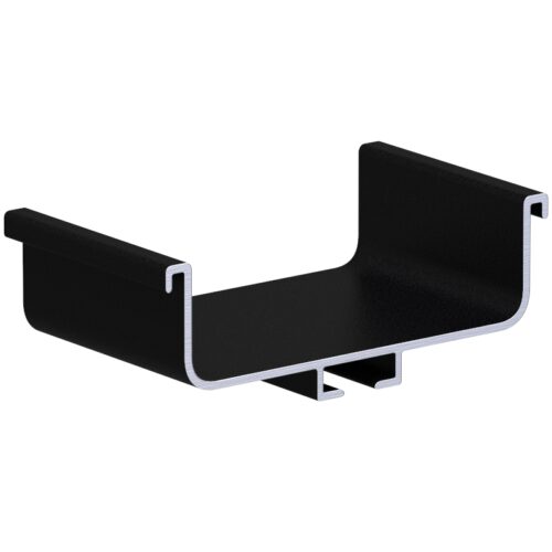 Профиль средний на нижнюю базу С-образн, черный мат.9005 АВД-4466 1 метр 1343