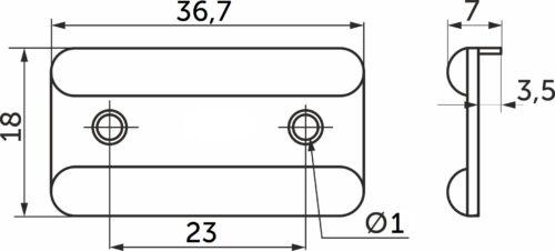 Подпятник пластик. белый 61554/12200