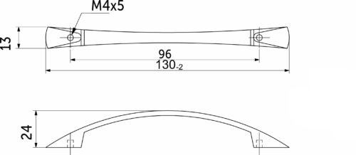 Ручка меб. скоба мет. UN90-96, сатин, Light 45075
