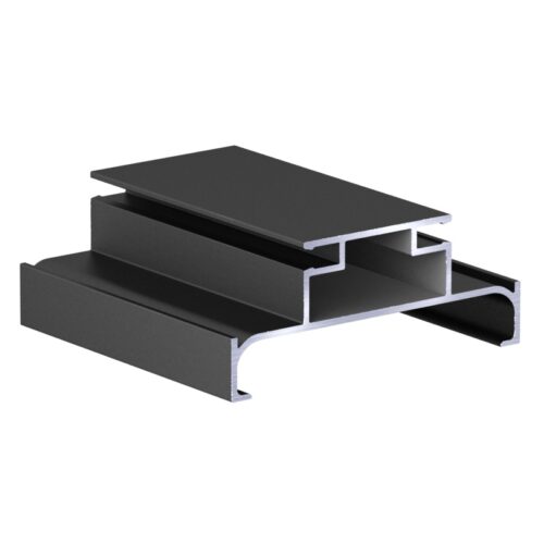 Профиль врезной вертикальный двухсторонний черный мат. RAL9005 1 метр АВД-7420  1331 (кратно 3 метра