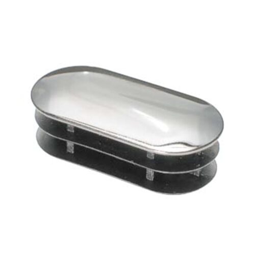 Заглушка для овальной трубы 30х15 мм, хром 17844