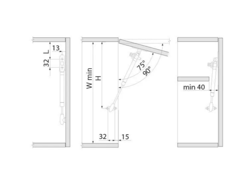 Подъёмник газовый с амортизатором 80N GTV, алюминий PD-GAM080-N02 15952