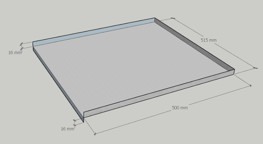 Гигиенический поддон алюм.550 (гл.500) 1075