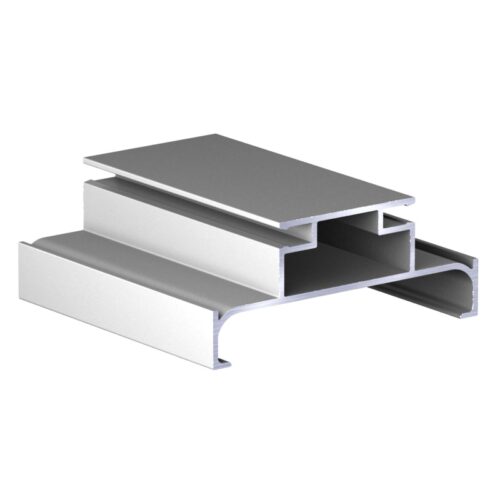 Профиль врезной вертикальный двухсторонний серебро анод. 1 метр АВД-7420 1614 (кратно 3 метрам)