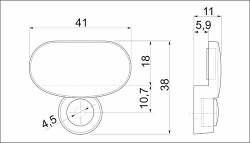 Крепление зеркала мет. АJ62 хром (1кпл=4шт) AKS 15966