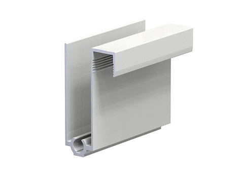 SLIM Профиль горизонтальный низ АВД-4872 белый мат. RAL 9016 1 метр 1357