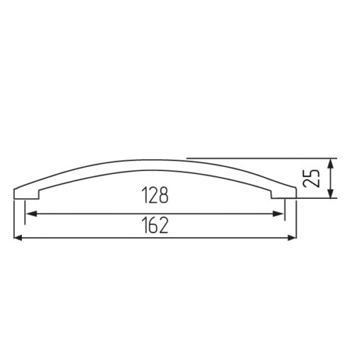 Ручка-скоба R10, 128мм, алюминий 10981