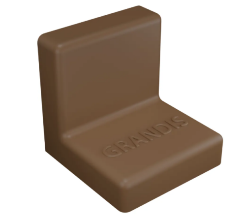 Уголок крепежный 25x25 мм толщ.1,2мм с крышкой, орех 4194