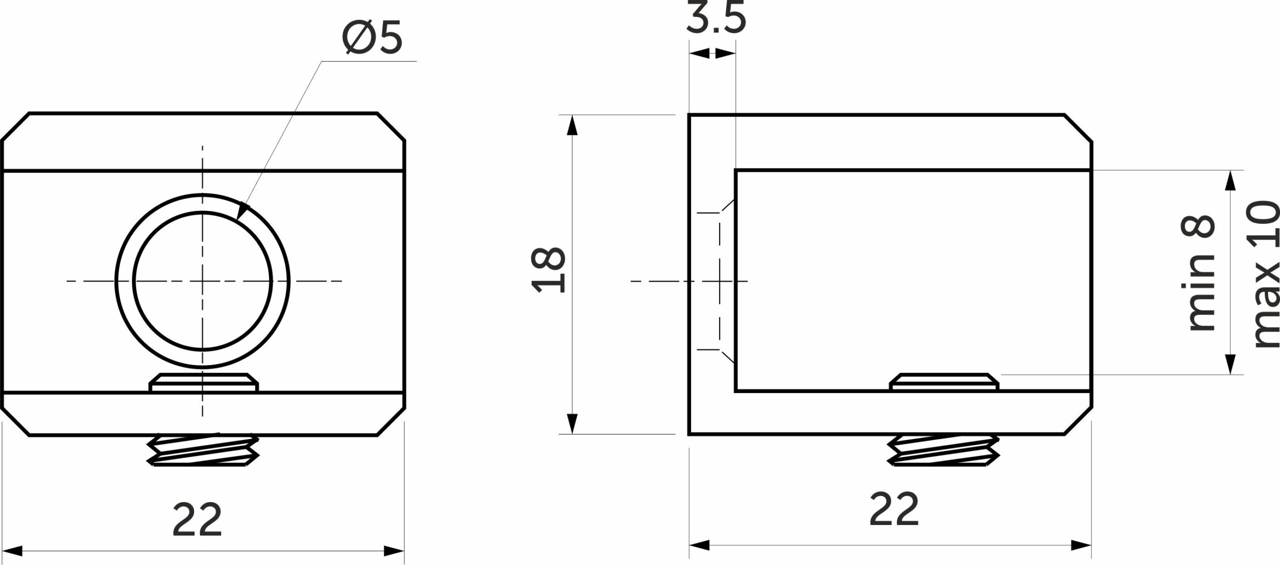 Полкодержатель для стекла мет. АК104 (8-10мм) хром AKS 64145