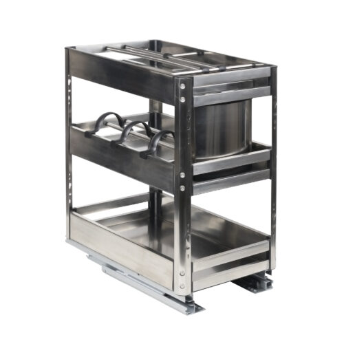 Выдвижная корзина-карго 300 PRIME LINE крепл.нижнее, инокс AKS 90768