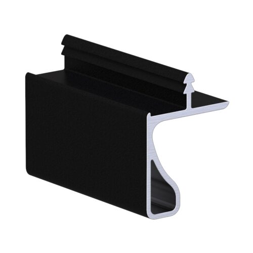 Профиль врезной в верхнюю базу черный мат. RAL9005 1 метр АВД-4461 1327 Кратно 2 метрам