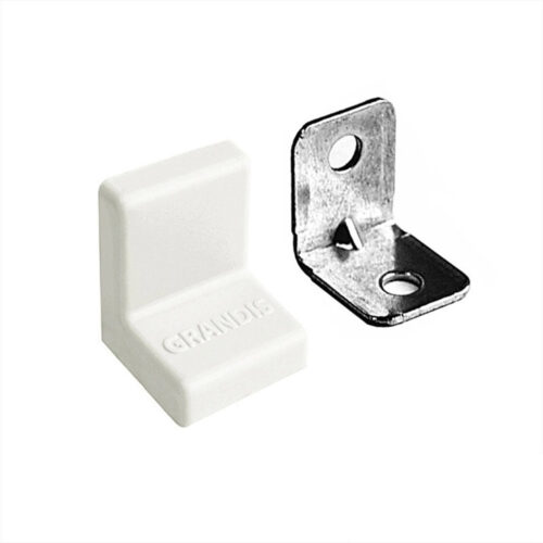 Уголок крепежный 20x20 мм толщ.1,2мм с крышкой, белый 10-436P 0306155