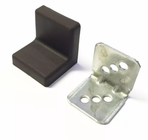 Уголок ,25х25х25, метал. с декор.накладкой Антрацит 30425