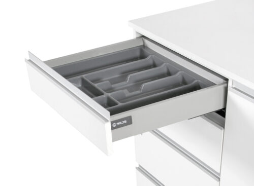 Вклад для ящика для столовых приборов PRO 80 730X490 пластмасса графит  TE13.2668.05.007