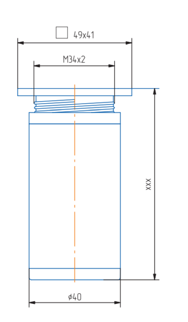 Опора мебельная регулируемая круглая ОРК/2 100-ЧМ, цвет черный матовый 815235