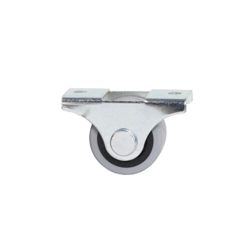 Ролик меб. с рез.ободом d25 h28 прямоходящий серый AKS 45924