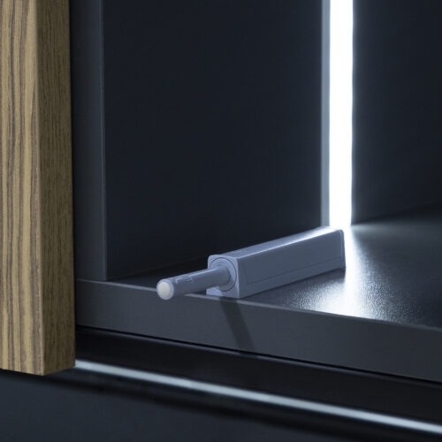 Механизм push-to-open наконечник резиновый накладной/врезной серый AKS усиленный 82723