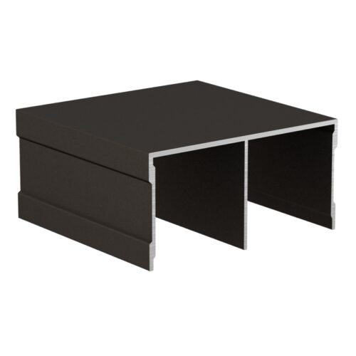 Направляющая верх АВД-0702 Ral 9005 черный муар 1 метр 1044 (кратно 1,5м)