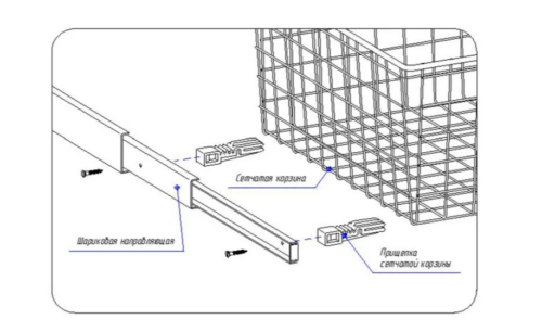 Комплект прищепок к сотовой корзине (4 шт), белый 14192