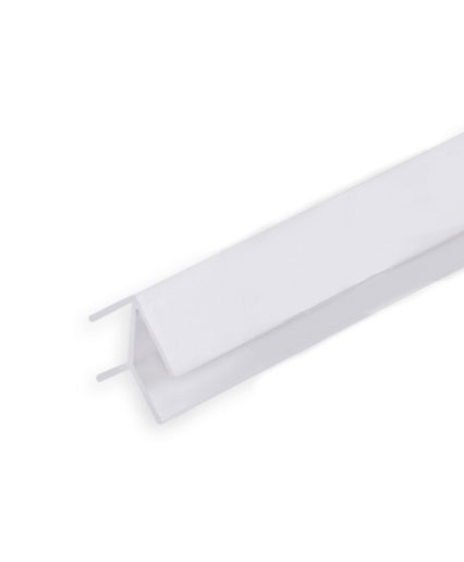 Планка для стеновой панели 600мм. угловая универсальная (ёлочка) 6 мм. БЕЛАЯ 1080