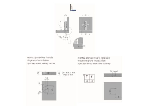 Петля GTV НС 09 накладная с доводчиком ZM-INHC090BEO  10028