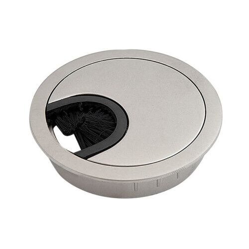 Заглушка кабель-канала металлическая D-60 мм алюминий 00003655