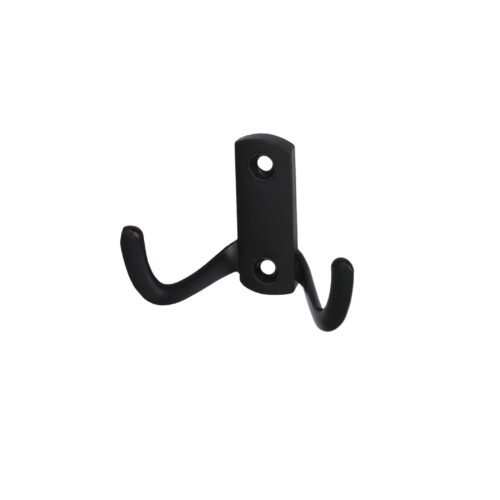 Крючок меб. двухрожковый мет. WP13 черный AKS 69606