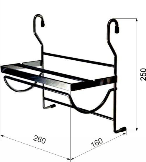 Корзина на трубу d16 для бумаги CWJ207 черный AKS 62745