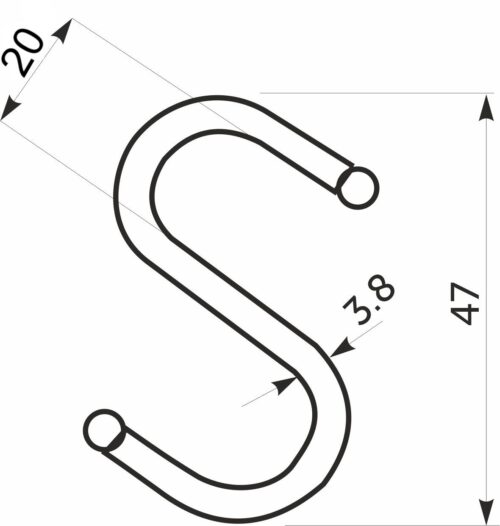 Крючок на трубу d16 ретро (к-т 6шт) черный AKS 66163