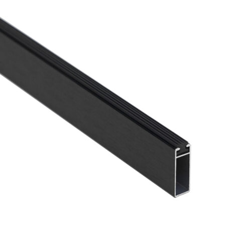 Штанга гардеробная прямоуг. FAME L-1000 с демпфером, черный браш AKS 113748