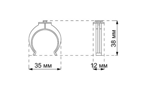 КЛИПСА черная ОПП  (уп 150 шт) 45852